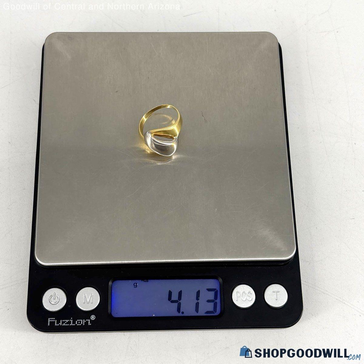 The Orbit ring shown on scale at approximately 4.13 grams