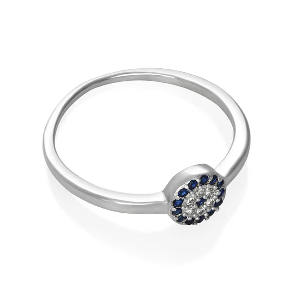 Evil Eye Sapphire Ring (Sterling Silver 925)