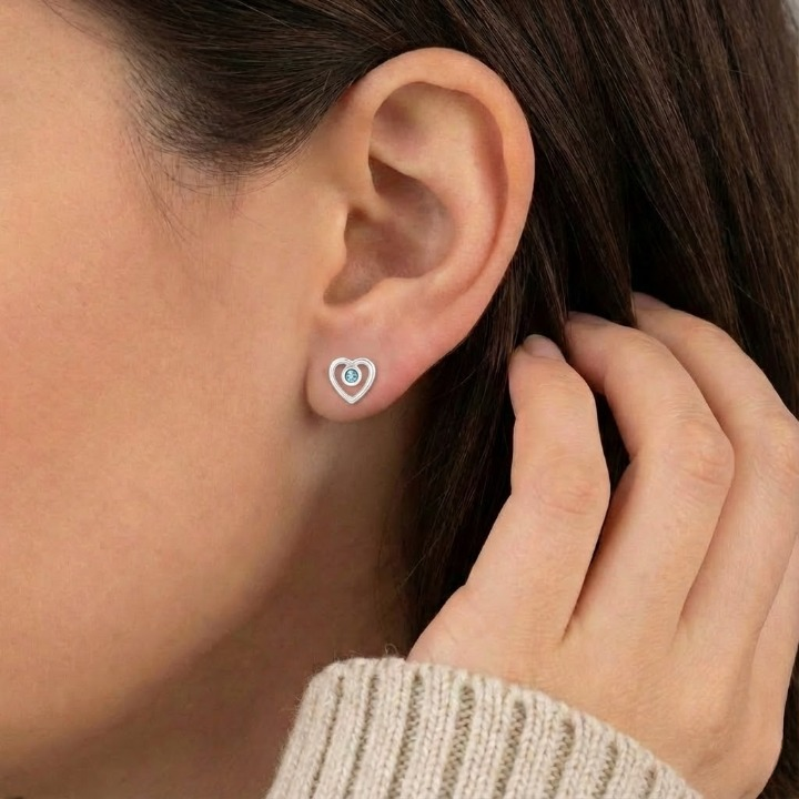 Sterling Silver Open Heart Stud Earrings – Light, Sweet &amp; Everyday
