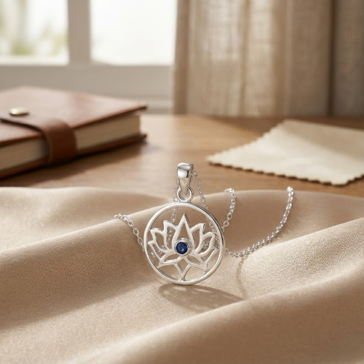 Begin Again, Quietly — Blue Lotus Necklace