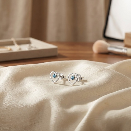 Sterling Silver Open Heart Stud Earrings – Light, Sweet &amp; Everyday