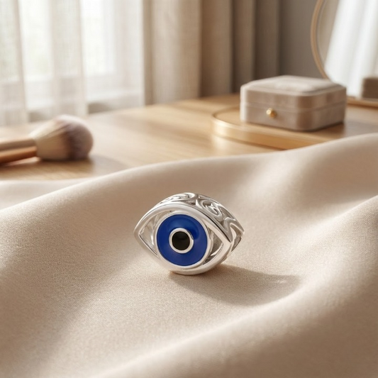 Silver Evil Eye Bead – Protection Charm